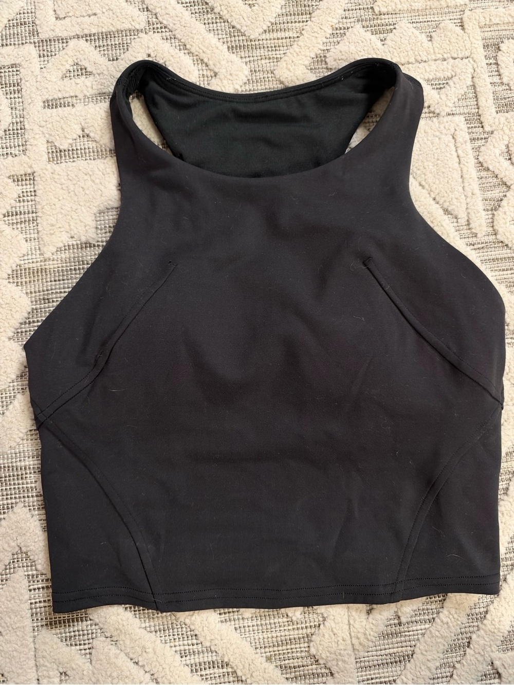 lululemon athletica Black High-Neck Crop Sports Bra